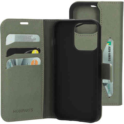 Mobiparts Classic Wallet Case Apple iPhone 14 Pro Stone Green