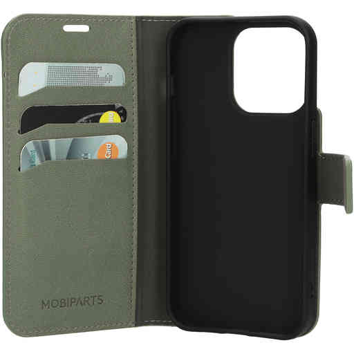 Mobiparts Classic Wallet Case Apple iPhone 14 Pro Stone Green