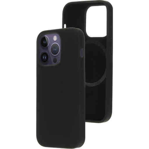 Mobiparts Silicone  Cover Apple iPhone 14 Pro Black (Magsafe Compatible)