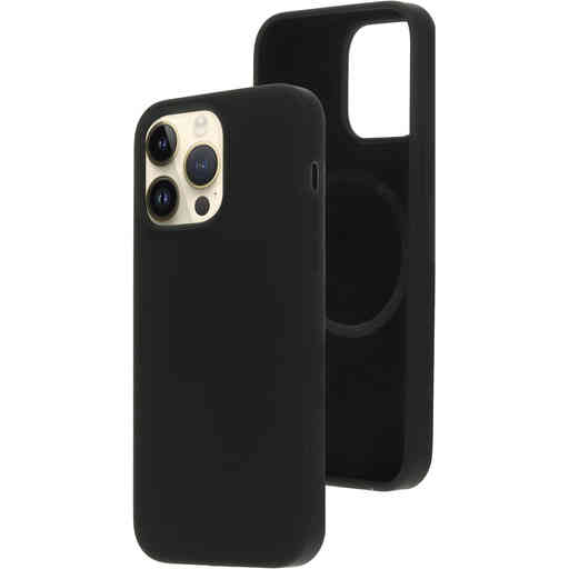 Mobiparts Silicone  Cover Apple iPhone 14 Pro Max Black (Magsafe Compatible)