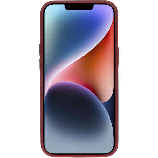 Mobiparts Silicone Cover Apple iPhone 14 Plum Red