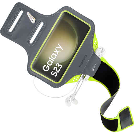 Mobiparts Comfort Fit Sport Armband Samsung Galaxy S23 (2023) Neon Green