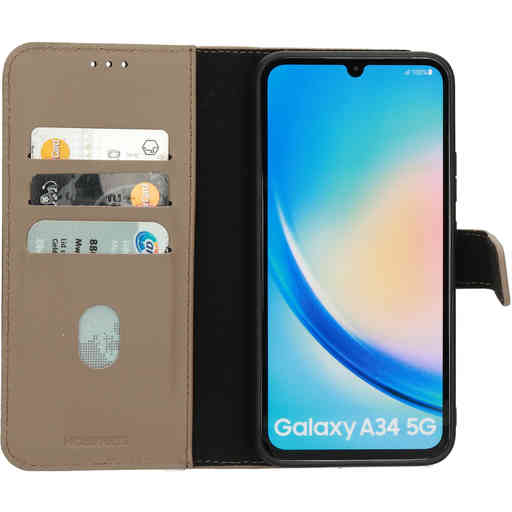 Mobiparts Leather 2 in 1 Wallet Case Samsung Galaxy A34 (2023) Taupe