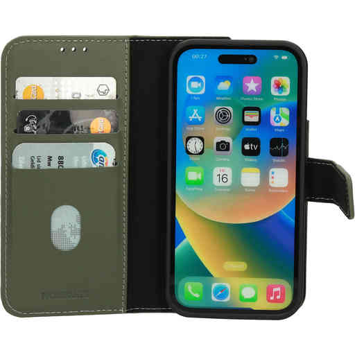 Mobiparts Leather 2 in 1 Wallet Case Apple iPhone 14 Pro Green