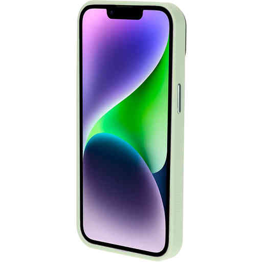 Mobiparts Hardcover Apple iPhone 14/13 Satin Light Green Ltd Edition (Magsafe Compatible)