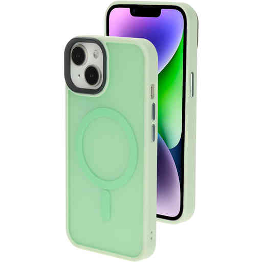 Mobiparts Hardcover Apple iPhone 14 Plus Satin Light  Green Ltd Edition(Magsafe Compatible)