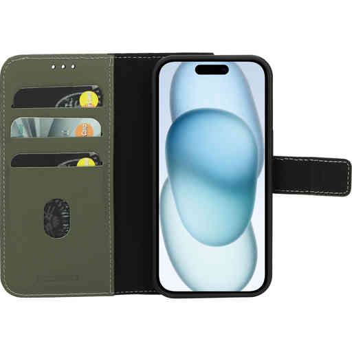 Mobiparts Leather 2 in 1 Wallet Case Apple iPhone 15/14 Green