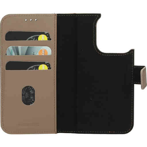 Mobiparts Leather 2 in 1 Wallet Case Apple iPhone 15 Pro Taupe