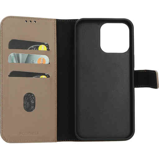 Mobiparts Leather 2 in 1 Wallet Case Apple iPhone 15 Pro Max Taupe