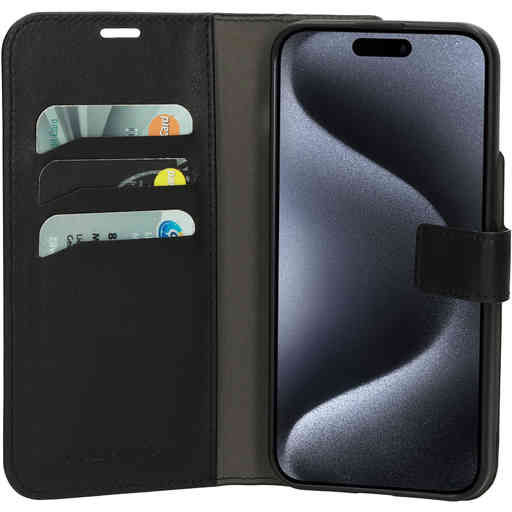 Mobiparts Classic Wallet Case Apple iPhone 15 Pro Max Black