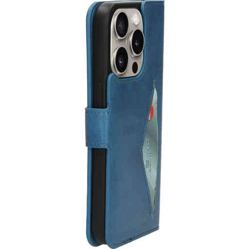 Mobiparts Classic Wallet Case Apple iPhone 15 Pro Steel Blue