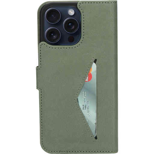 Mobiparts Classic Wallet Case Apple iPhone 15 Pro Max Stone Green