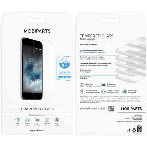 Mobiparts Regular Tempered Glass Apple iPhone 15