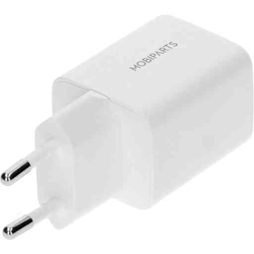 Mobiparts GaN Wall Charger Dual USB-C 35W White (with PD)