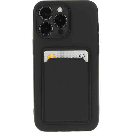 Mobiparts Classic TPU Case with Cardholder Apple iPhone 15 Pro Max Matt Black