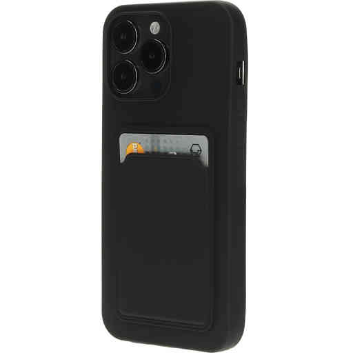 Mobiparts Classic TPU Case with Cardholder Apple iPhone 15 Pro Max Matt Black