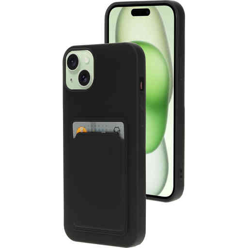 Mobiparts Classic TPU Case with Cardholder Apple iPhone 15 Plus Matt Black