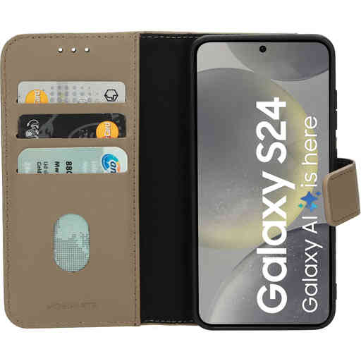 Mobiparts Leather 2 in 1 Wallet Case Samsung Galaxy S24 Taupe
