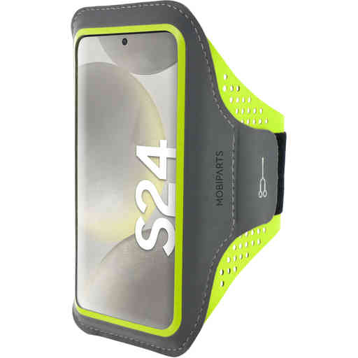 Mobiparts Comfort Fit Sport Armband Samsung Galaxy S24 Neon Green