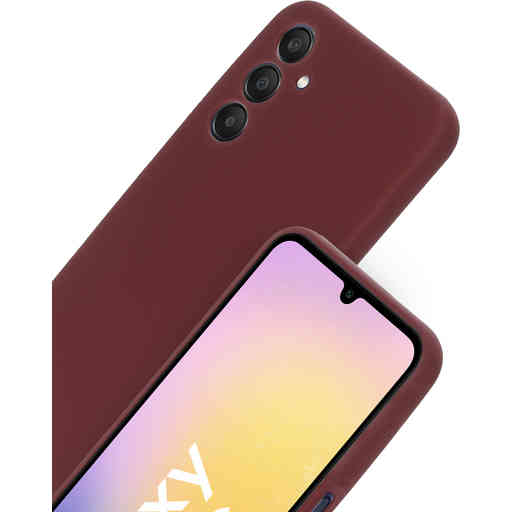 Mobiparts Silicone Cover Samsung Galaxy A25 Plum Red