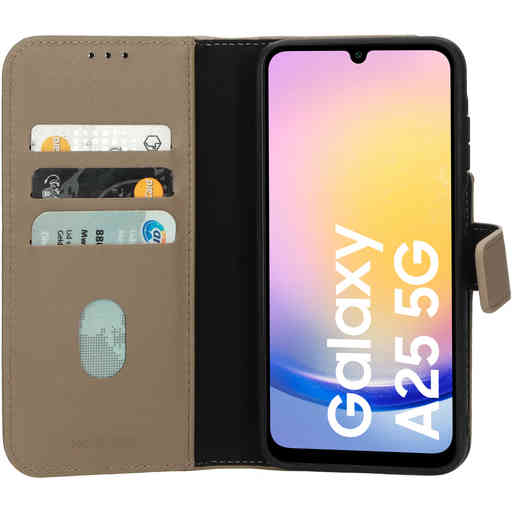Mobiparts Leather 2 in 1 Wallet Case Samsung Galaxy A25 Taupe