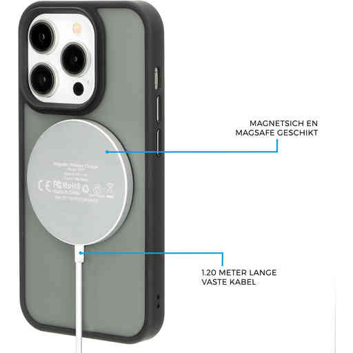 Mobiparts Wireless MagSafe Compatible Charger 15W Flat White