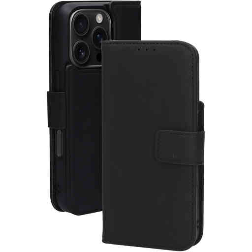 Mobiparts Leather 2 in 1 Wallet Case Apple iPhone 16 Pro Black