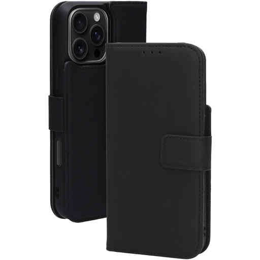Mobiparts Leather 2 in 1 Wallet Case Apple iPhone 16 Pro Max Black