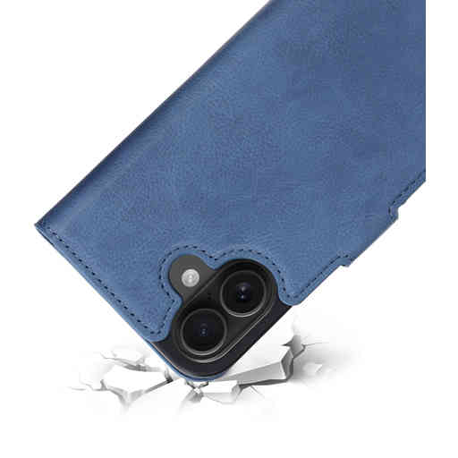 Mobiparts Classic Wallet Case Apple iPhone 16 Steel Blue (MagSafe Compatible)