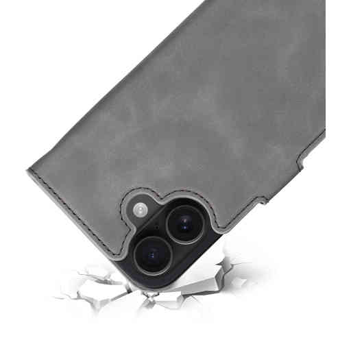 Mobiparts Classic Wallet Case Apple iPhone 16 Granite Grey (MagSafe Compatible)