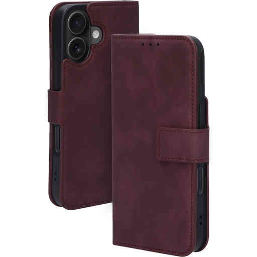 Mobiparts Classic Wallet Case Apple iPhone 16 Velvet Red (MagSafe Compatible)