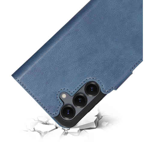 Mobiparts Classic Wallet Case Samsung Galaxy S25 Steel Blue (MagSafe Compatible)