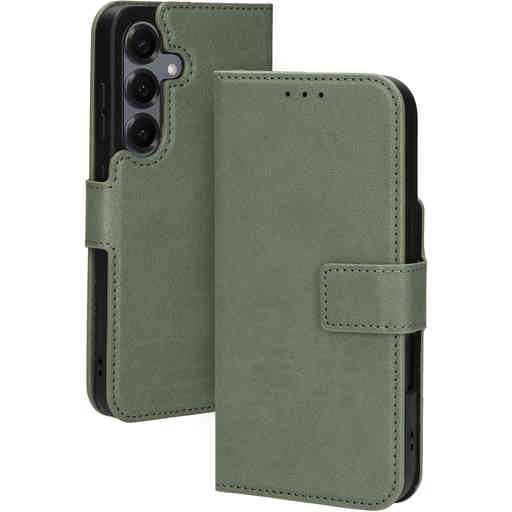 Mobiparts Classic Wallet Case Samsung Galaxy S25 Stone Green (MagSafe Compatible)