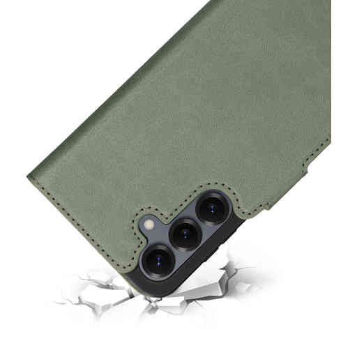 Mobiparts Classic Wallet Case Samsung Galaxy S25 Stone Green (MagSafe Compatible)