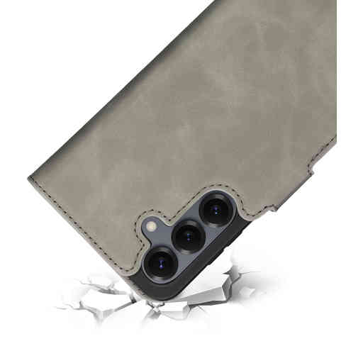 Mobiparts Classic Wallet Case Samsung Galaxy S25 Granite Grey (MagSafe Compatible)