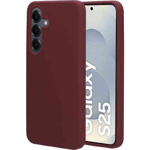 Mobiparts Silicone Cover Samsung Galaxy S25 Plum Red