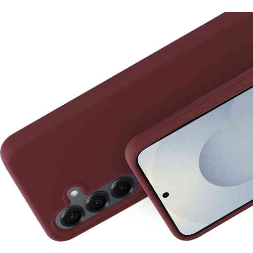 Mobiparts Silicone Cover Samsung Galaxy S25 Plum Red