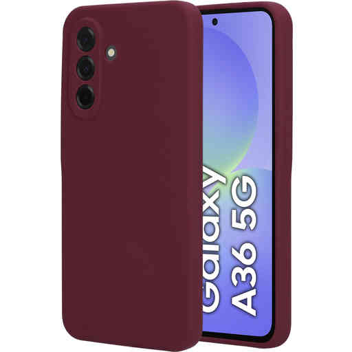 Mobiparts Silicone Cover Samsung Galaxy A36 Plum Red