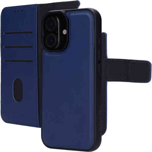 Mobiparts Leather 2 in 1 Wallet Case Apple iPhone 16 Blue
