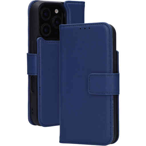 Mobiparts Leather 2 in 1 Wallet Case Apple iPhone 16 Pro Blue