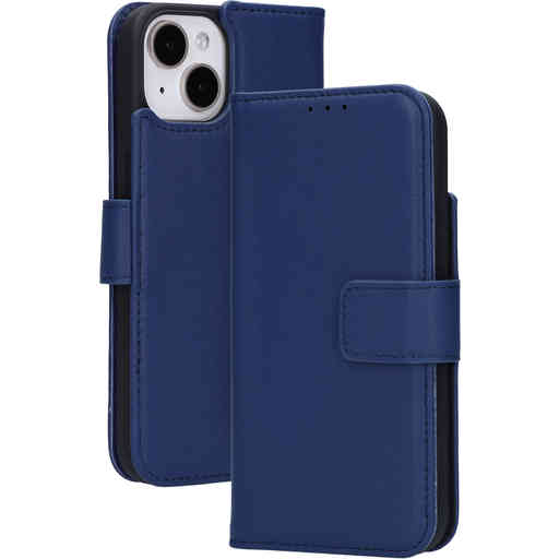 Mobiparts Leather Wallet Case Apple iPhone 15/14/13 Blue (MagSafe Compatible)