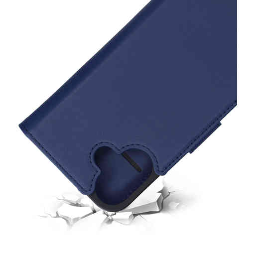 Mobiparts Leather Wallet Case Apple iPhone 16 Blue (MagSafe Compatible)