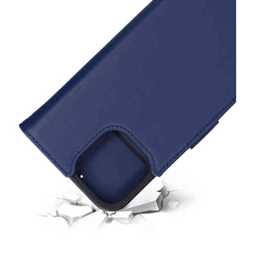 Mobiparts Leather Wallet Case Apple iPhone 16 Pro Max Blue (MagSafe Compatible)