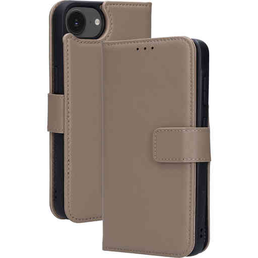 Mobiparts Leather 2 in 1 Wallet Case Apple iPhone 16e Taupe