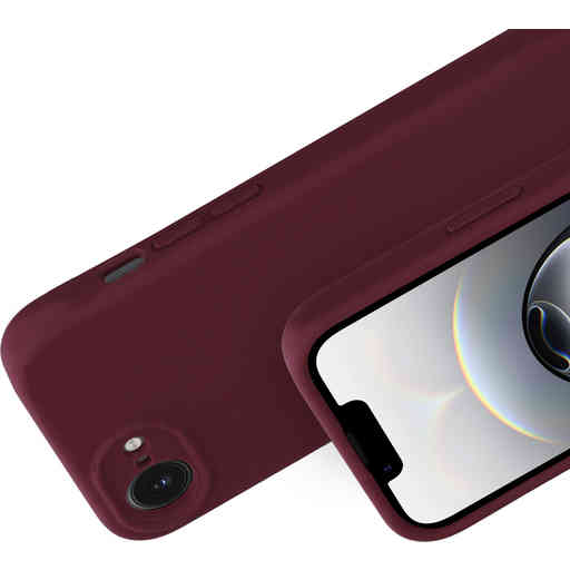 Mobiparts Silicone Cover Apple iPhone 16e Plum Red