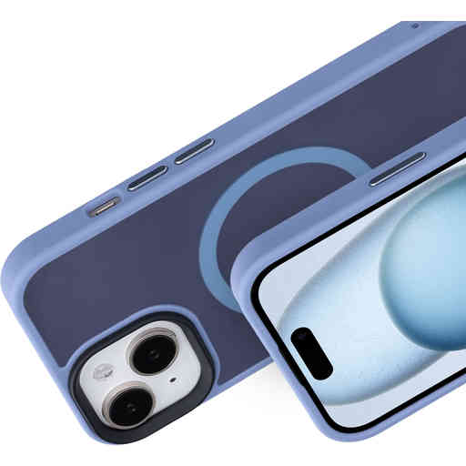 Mobiparts Hardcover Apple iPhone 15 Satin Light Blue(Magsafe Compatible)