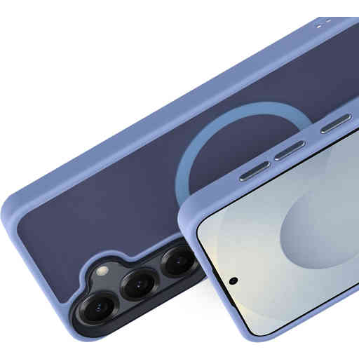Mobiparts Hardcover Samsung Galaxy S25 Satin Light Blue (Magsafe Compatible)