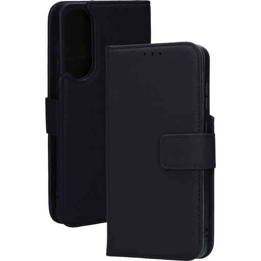 Mobiparts Leather Wallet Case Samsung Galaxy S25 Edge Black