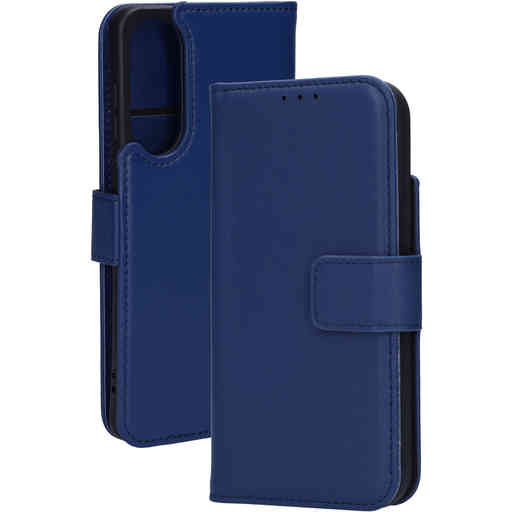 Mobiparts Leather Wallet Case Samsung Galaxy S25 Edge Blue