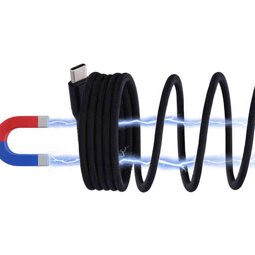Mobiparts USB-C to USB-C Magnetic Braided Cable 1m Black